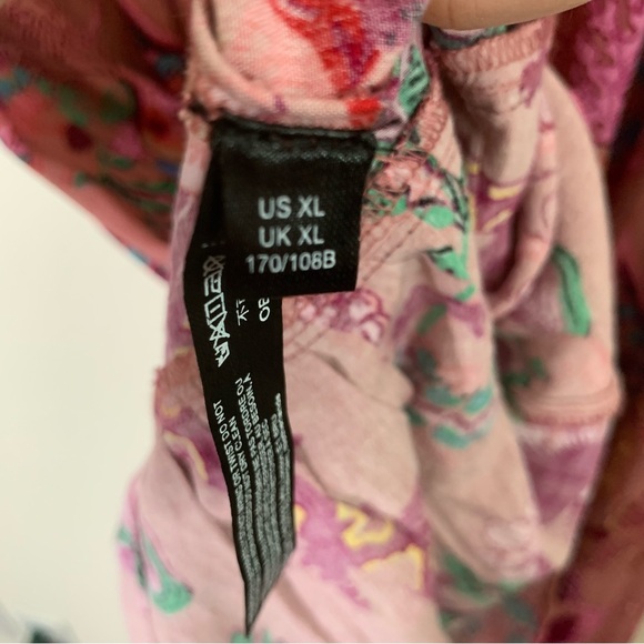 Anthropologie Womens pink ruffle embroidered flutter sleeve maxi dress XL - Picture 5 of 13